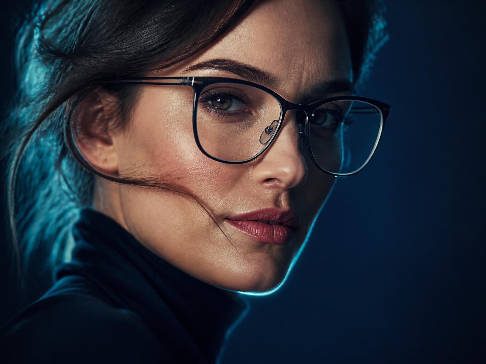 Cliente usando óculos com lentes Global Lenses